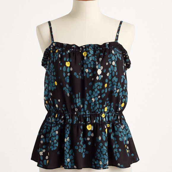 torrid Tops - Torrid Black and Teal Camisole with Yellow Accents